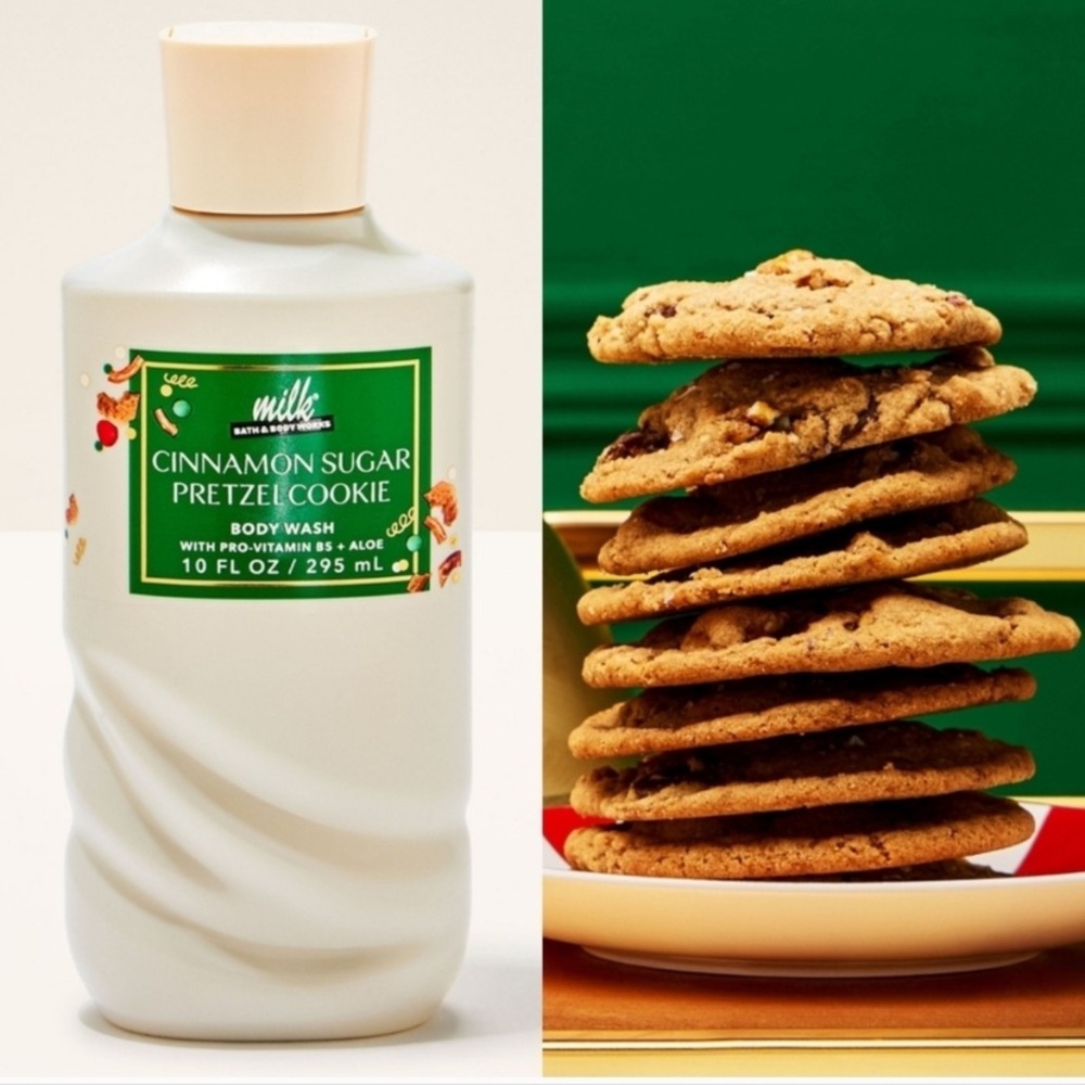 Bath Body Works Milk Bar Cinnamon Sugar Pretzel Cookie Body Wash 10oz NEW